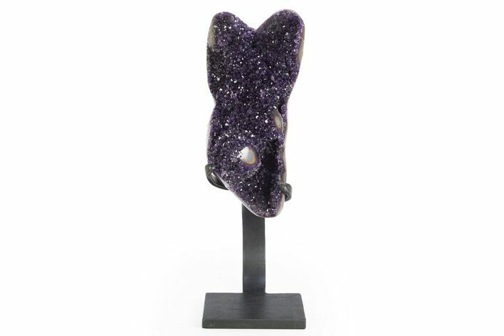 Amethyst Geode With Metal Stand - Uruguay #306936